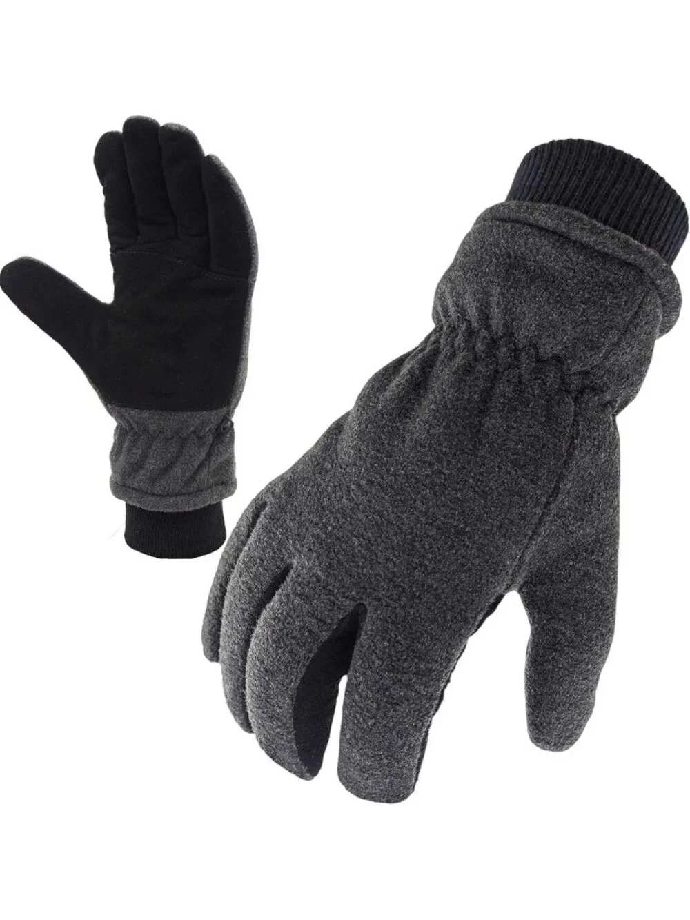 Cozy Winter Gloves - Soft Deerskin Suede Leather, Thermal Fleece & 3M Insulation